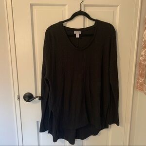 🩷 gray waffle knit sweater